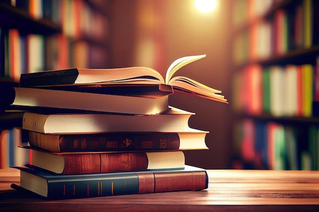 photo of books on a table